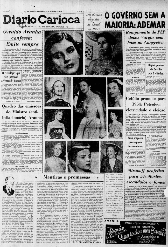 Diário Carioca - Edição de 01/01/1954